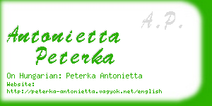 antonietta peterka business card
